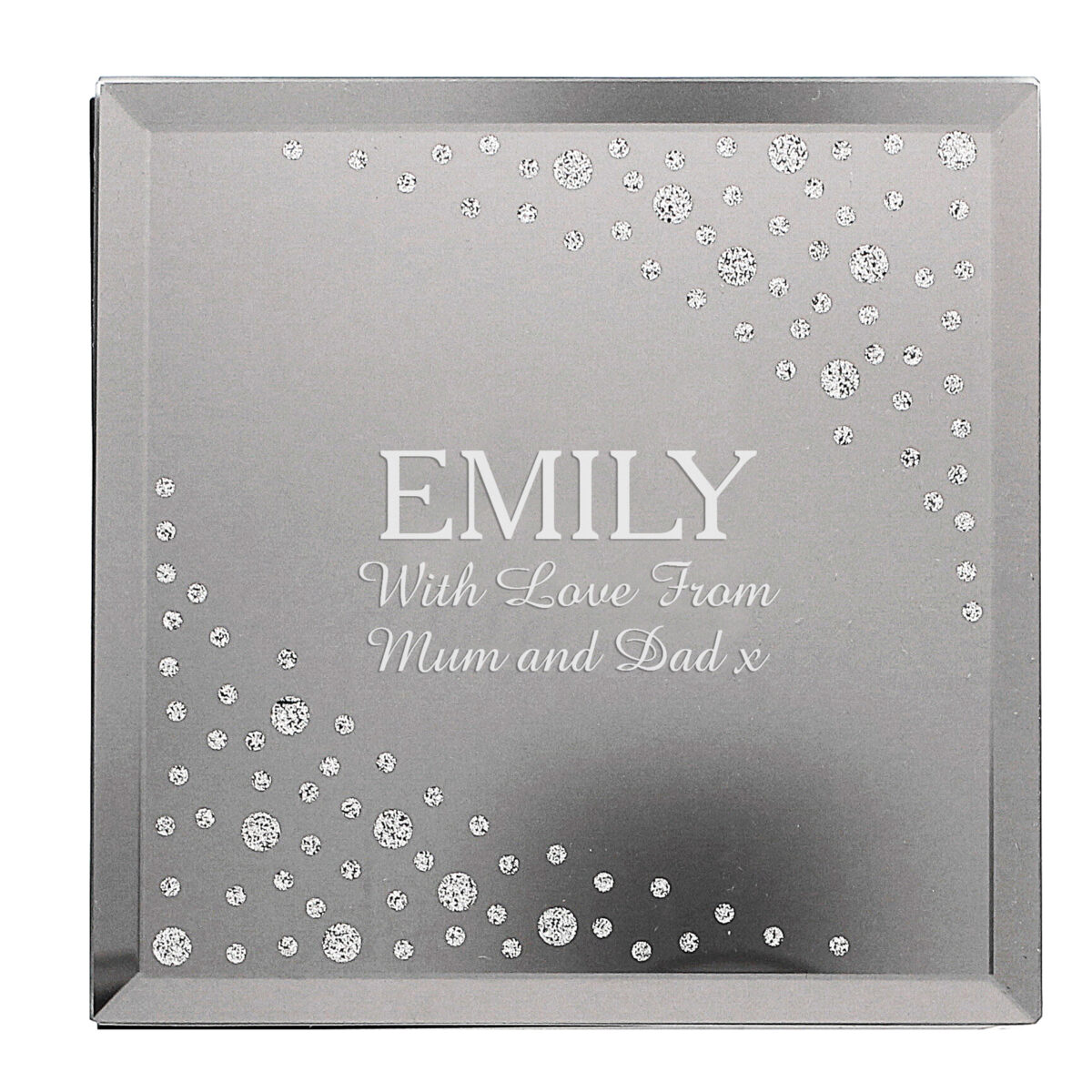 Personalised Diamante Name & Message Glass Trinket Box - Image 5