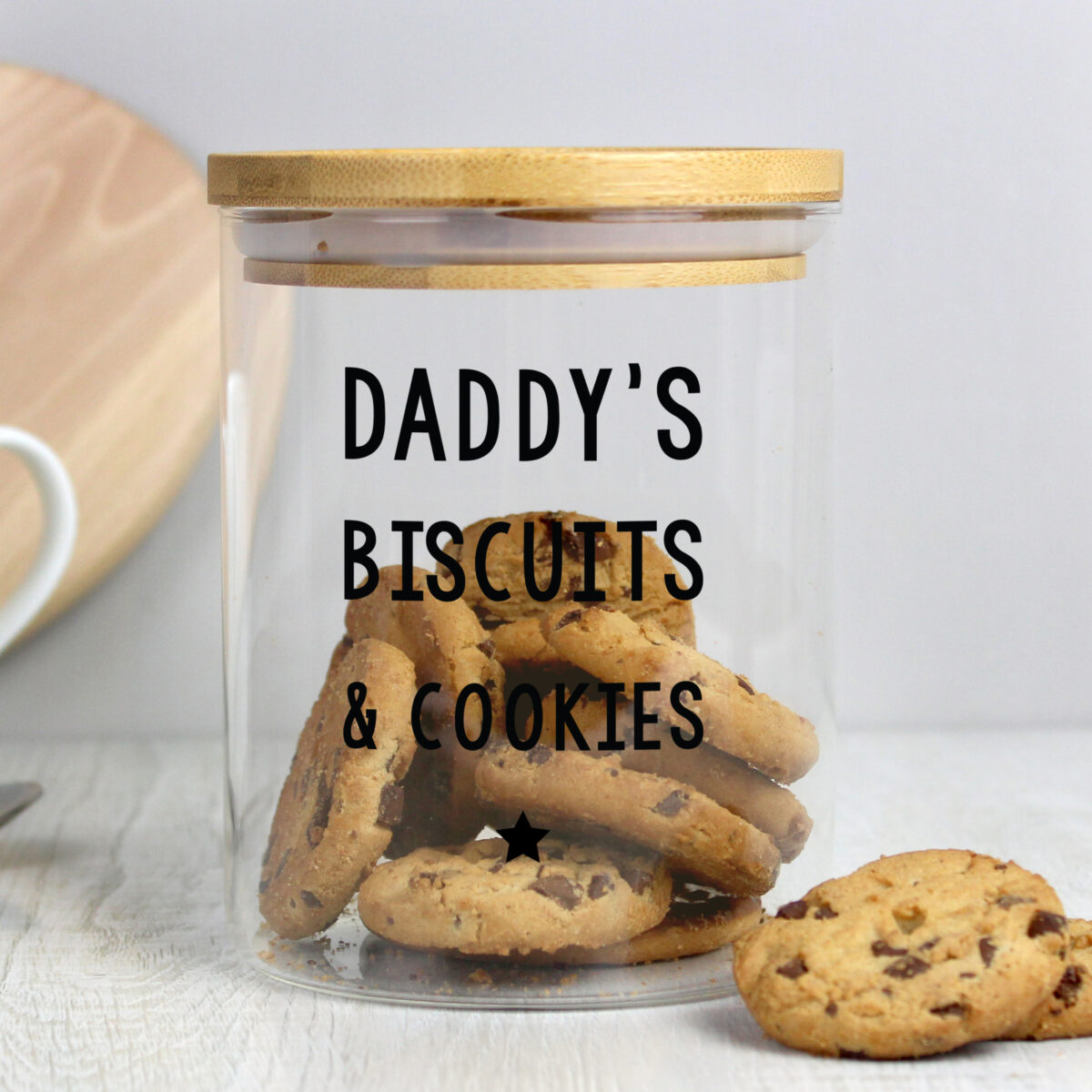 Personalised Free Text Glass Jar with Bamboo Lid - Image 4