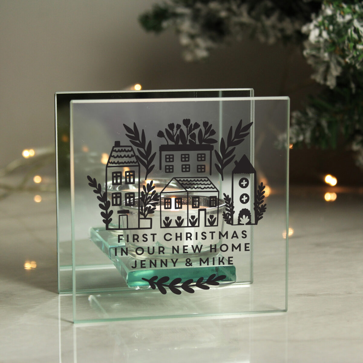 Personalised Home Glass Tealight - Image 3