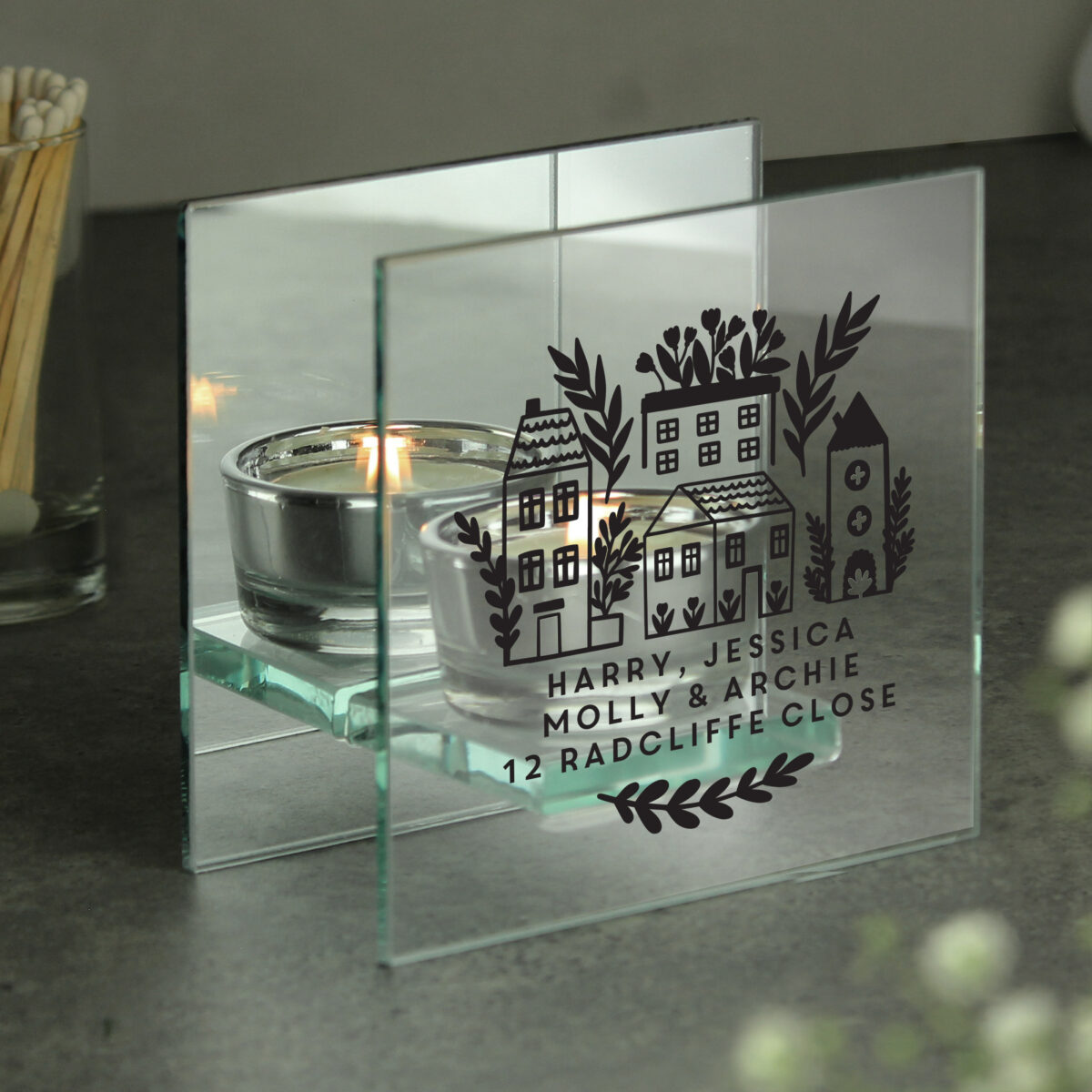 Personalised Home Glass Tealight - Image 5
