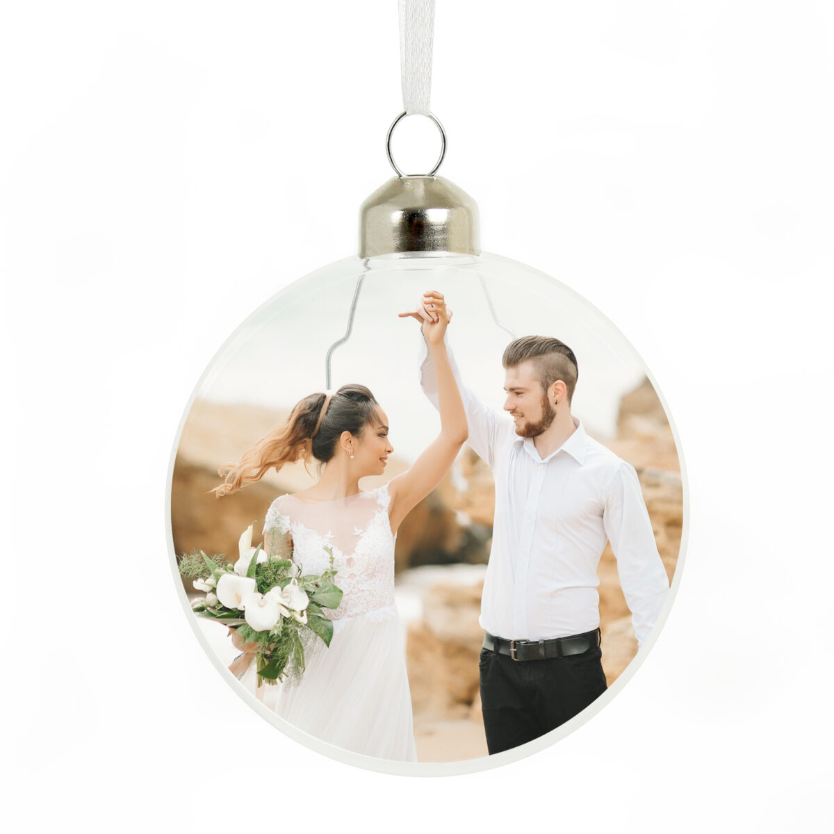 Personalised Photo Upload Glass Bauble - Image 4