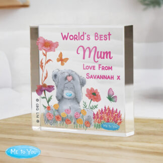 Personalised Me to You Flowery Glass Ornament