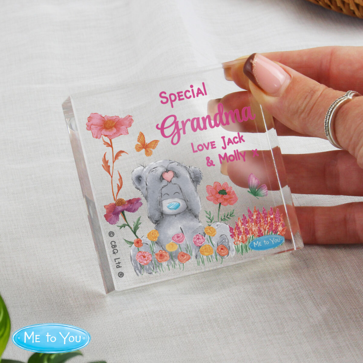 Personalised Me to You Flowery Glass Ornament - Image 2