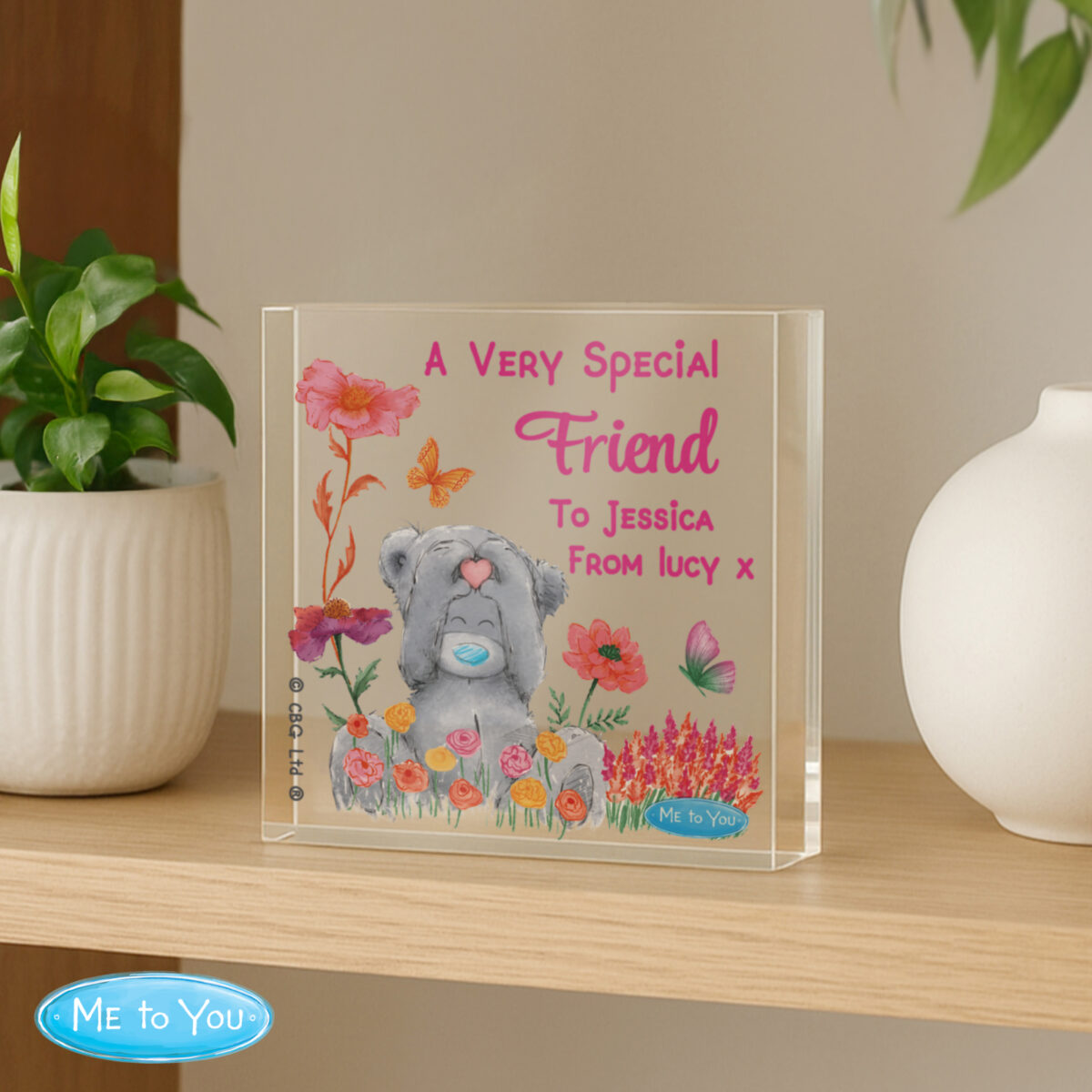 Personalised Me to You Flowery Glass Ornament - Image 3